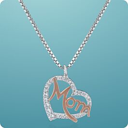 To Mom With Love Silver Necklaces
