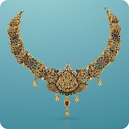 Goddess Lakshmi Silver Necklace