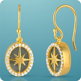 Choicest Star and Compass Silver Earrings