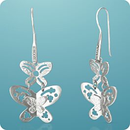 Pretty Little Butterflies Silver Earrings