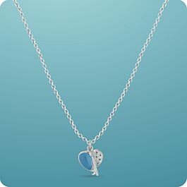 Exquisite Lock your Heart with My Key Silver Necklace