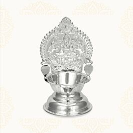 Goddess Kamatchi Devi Silver Lamp