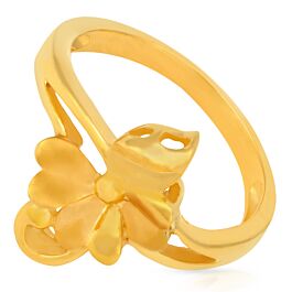 Heavenly Sleek Floral Gold Rings