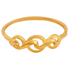 Fashionable Chain Lock Gold Rings