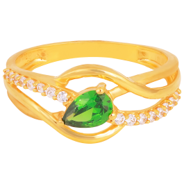 Attractive Green Stone Gold Rings