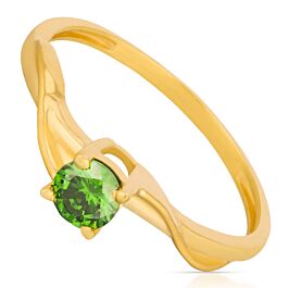 Modish Green Stone Gold Ring