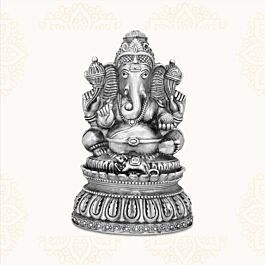 Divine Lord Vinayagar Silver Idol