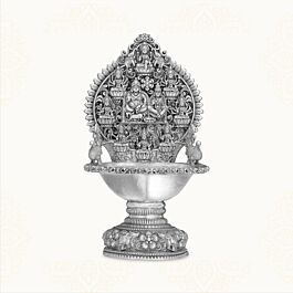 Traditional Kubera Lakshmi Silver Lamps