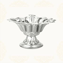 Entrancing Floral Silver Lamp