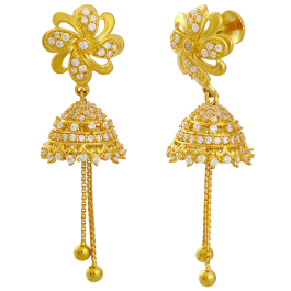 Aesthetic Floral design Gold Earrings