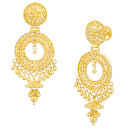 Adorned Chand Bali Gold Earrings