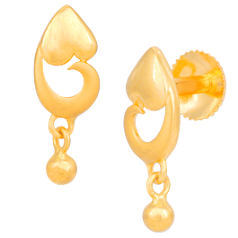 Beloved Heart Gold Earrings