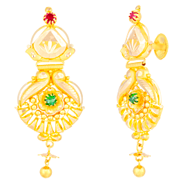 Alluring Twin Sparrow Gold Earrings