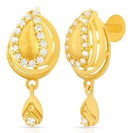 Pleasant Beads Drops Gold Earrings