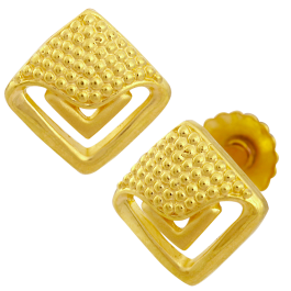 Beautiful Simplistic Cubic Gold Earrings