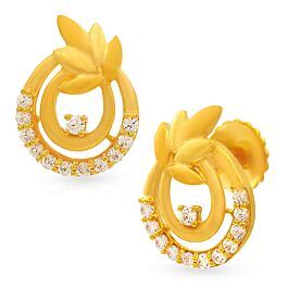 Bewitching Floral Gold Earrings