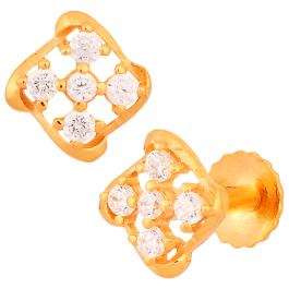 Modernised Cubic Gold Earrings