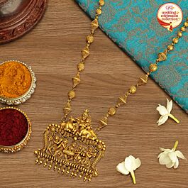 Divine Radha Krishna Gold Necklace - Wedding and Celebrations