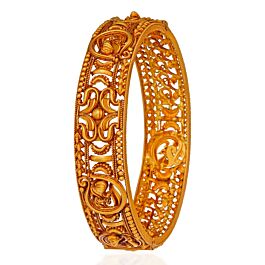 Appealing Leaf Pattern Gold Bangles - Briha Collections