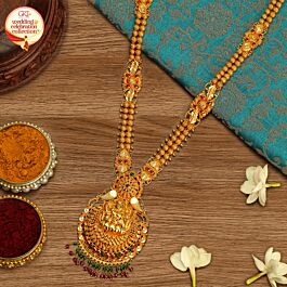 Embellished Multi Beaded Gold Necklace - Wedding and Celebrations