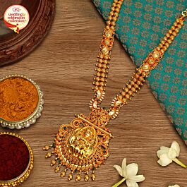 Enchanting Leaf Pattern Gold Necklace - Wedding and Celebrations