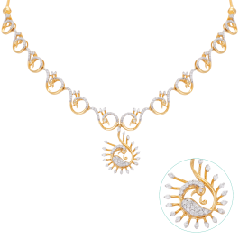 Beauty Glamour Peacock Diamond Necklace