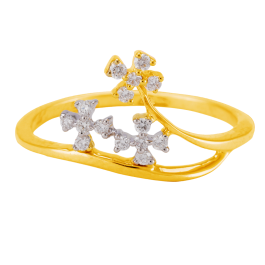 Fantasy Floral Diamond Ring