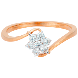 Traditional Five Petal Floral Diamond Rings