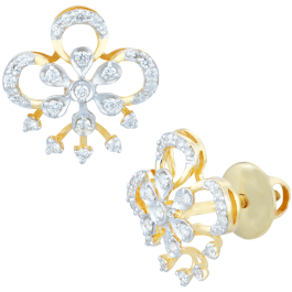Sassy Ornate Floral Diamond Earrings