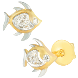 Dynamic Mini Baby Shark Diamond Earrings