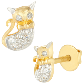 Perfect Mini Kitty Diamond Earrings