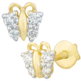 Appealing Butterfly Diamond Earrings