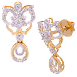 Stylish Butterfly Pattern Diamond Earrings