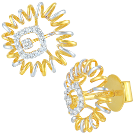 Luminous Springy Rhombic Diamond Earrings