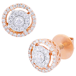Greaceful Double Concentric Diamond Earrings