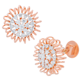 Ravishing Spiral Pattern Diamond Earrings