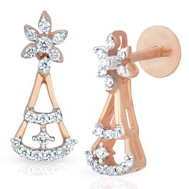 Beautiful Single Floral Diamond Earrings