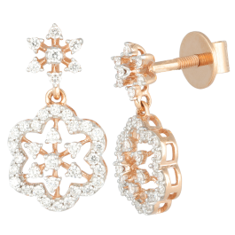 Glitterati Floral Diamond Earrings