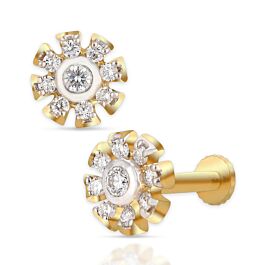 Dainty Floral Diamond Earrings