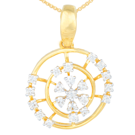 Fantastic Concentric Floral Diamond Pendants 