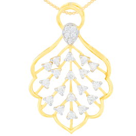 Stylish Lighting Leaf Diamond Pendants
