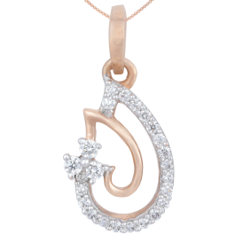 Sparkling Swirl Design Diamond Pendants