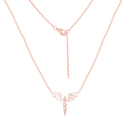Pretty Angel of Faith Diamond Necklaces