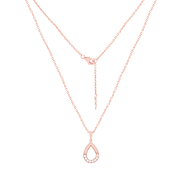 Glitzy Single Pear Drop Diamond Necklaces