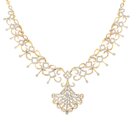 Magnificent Four Petal Diamond Necklace