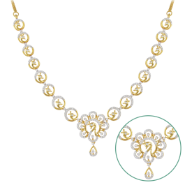 Charming Peacock Diamond Necklace