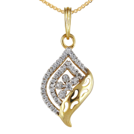 Fashionable Semi Floral Diamond Pendants