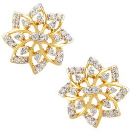 Adorable Blooming Floral Diamond Earrings