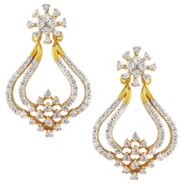 Alluring Chandelier Pattern Diamond Earrings