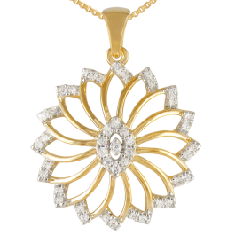 Shining Sunflower Diamond Pendants
